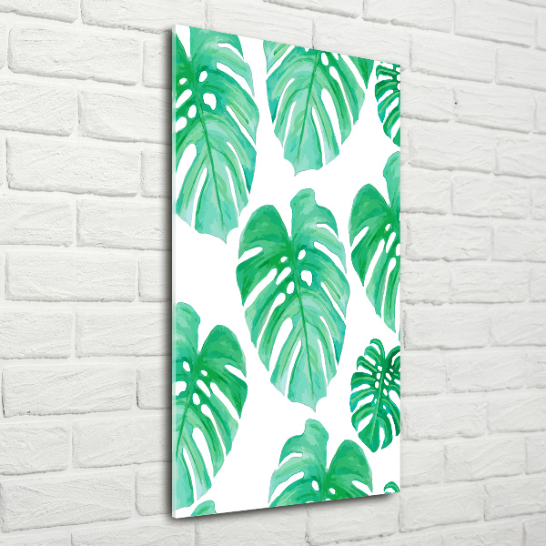 Modernes Acrylbild vertikal Monstera