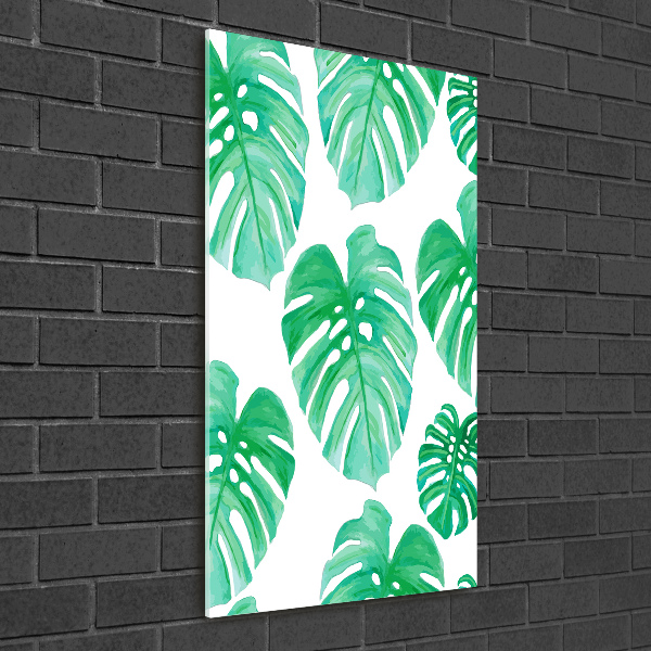 Modernes Acrylbild vertikal Monstera