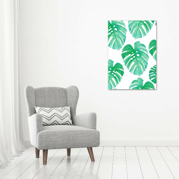 Modernes Acrylbild vertikal Monstera