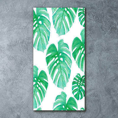 Modernes Acrylbild vertikal Monstera
