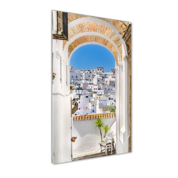 Modernes Acrylbild vertikal Andalusien, Spanien