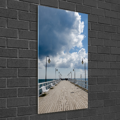 Bild auf Acrylglas vertikal Pier in Orłowo