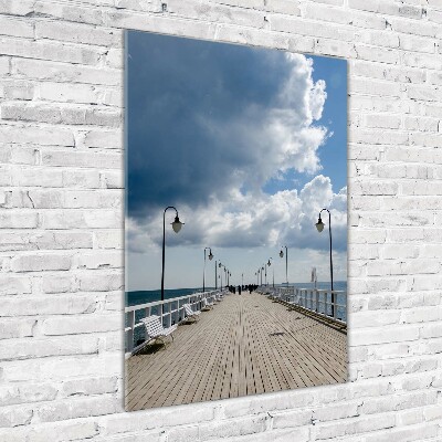Bild auf Acrylglas vertikal Pier in Orłowo