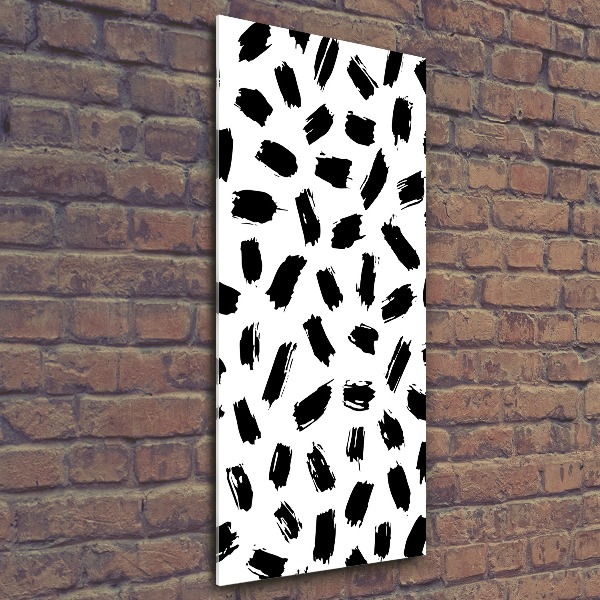 Bild auf Acrylglas vertikal Schwarze und weiße Flecken