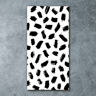 Bild auf Acrylglas vertikal Schwarze und weiße Flecken