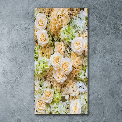 Acrylbild vertikal Hochzeitsblumen