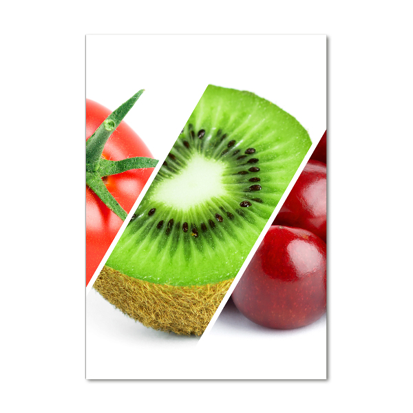 Modernes Acrylbild vertikal Gemüse und Obst