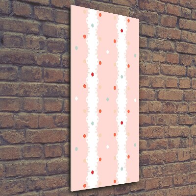 Modernes Acrylbild vertikal Hintergrund mit bunten Punkten