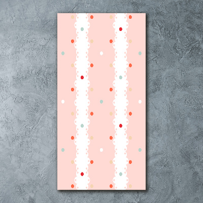 Modernes Acrylbild vertikal Hintergrund mit bunten Punkten