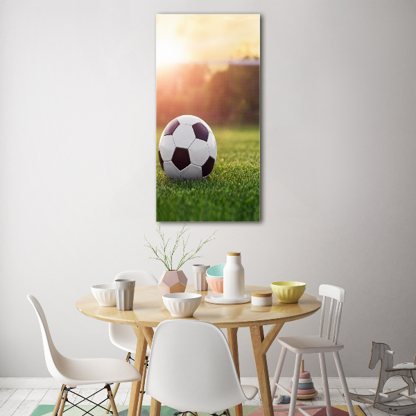 Modernes Acrylbild vertikal Fußball