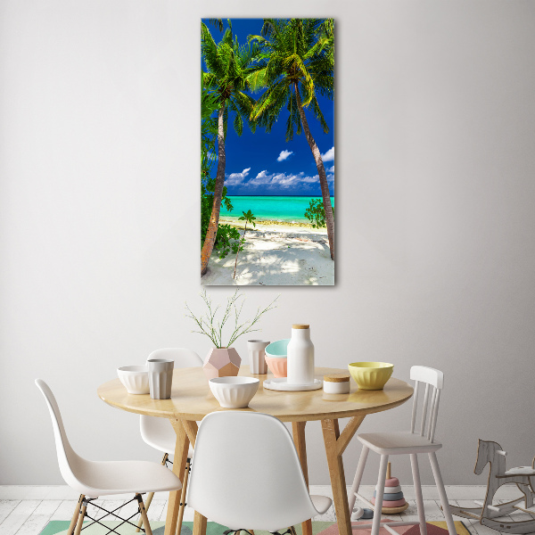 Bild auf Acrylglas vertikal Tropischer Strand