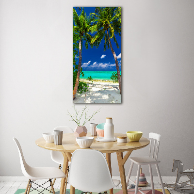 Bild auf Acrylglas vertikal Tropischer Strand