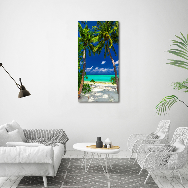 Bild auf Acrylglas vertikal Tropischer Strand
