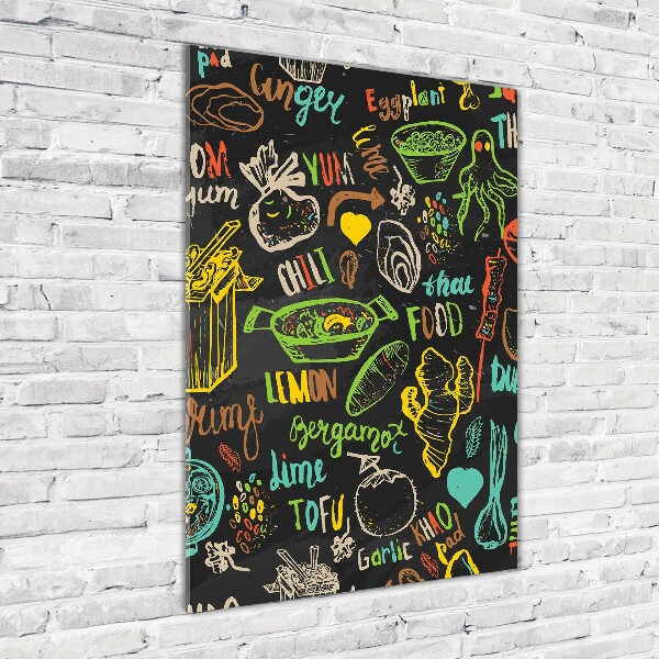 Bild auf Acrylglas vertikal Thailändische Gerichte