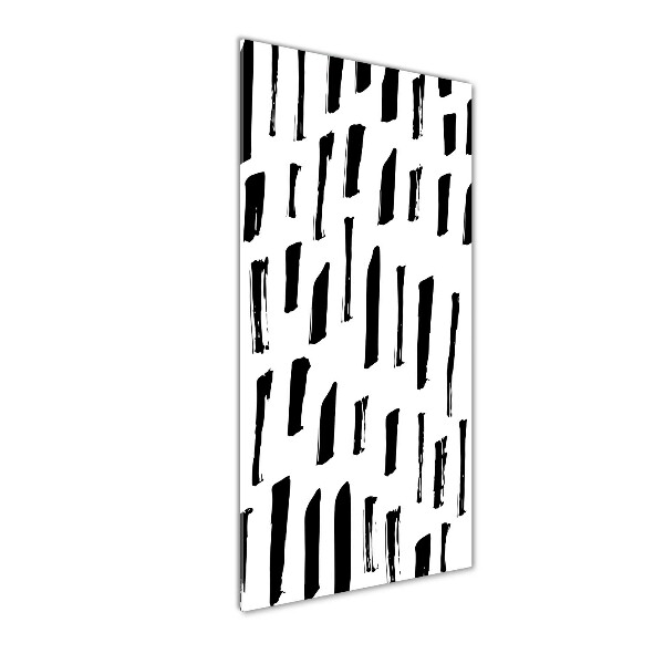 Bild auf Acrylglas vertikal Schwarze und weiße Flecken