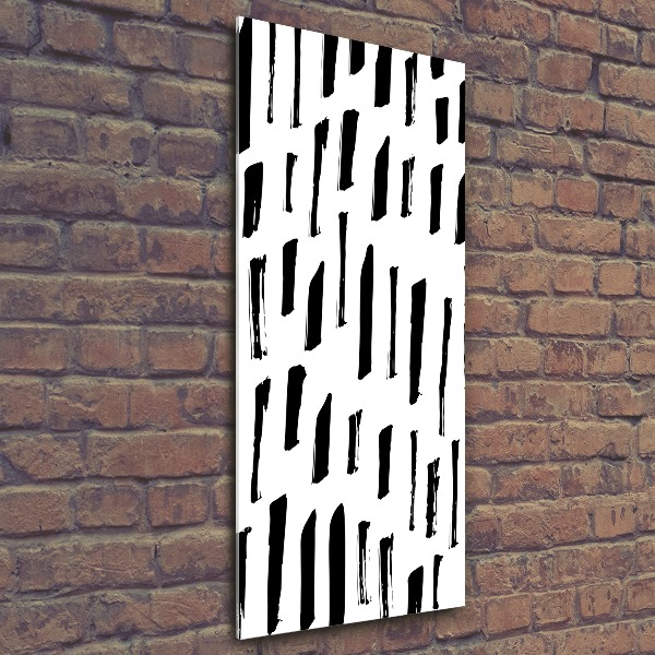 Bild auf Acrylglas vertikal Schwarze und weiße Flecken