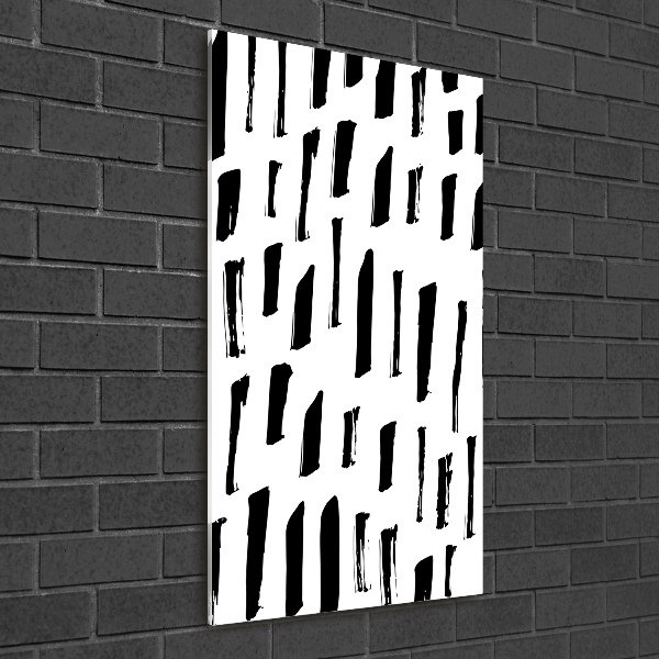 Bild auf Acrylglas vertikal Schwarze und weiße Flecken