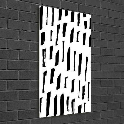 Bild auf Acrylglas vertikal Schwarze und weiße Flecken