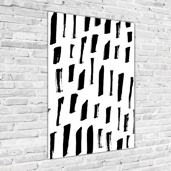 Bild auf Acrylglas vertikal Schwarze und weiße Flecken