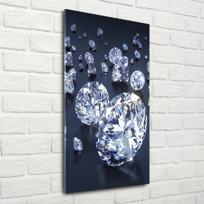 Acrylbild vertikal Diamanten