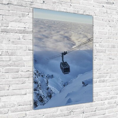 Modernes Acrylbild vertikal Achterbahn