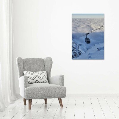 Modernes Acrylbild vertikal Achterbahn