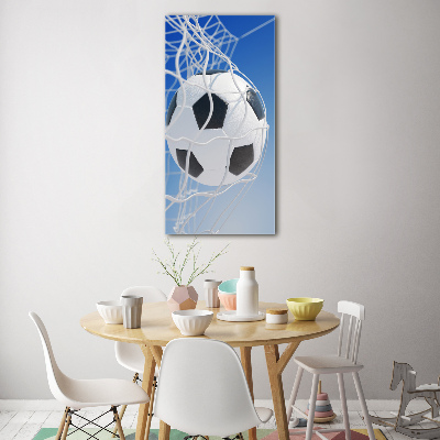 Acrylbild vertikal Der Ball ist im Tor