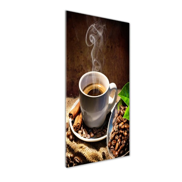 Acrylbild vertikal Eine Tasse Kaffee