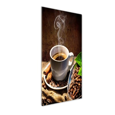 Acrylbild vertikal Eine Tasse Kaffee