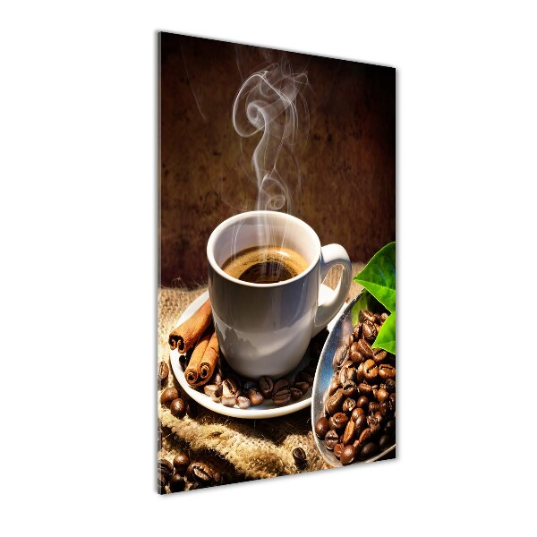 Acrylbild vertikal Eine Tasse Kaffee
