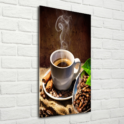 Acrylbild vertikal Eine Tasse Kaffee