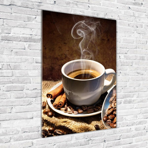 Acrylbild vertikal Eine Tasse Kaffee