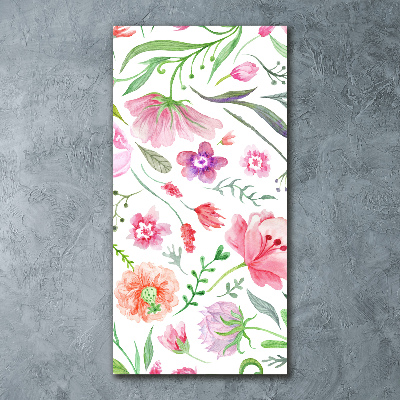 Acrylbild vertikal Wildblumen