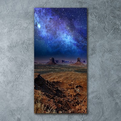 Modernes Acrylbild vertikal Sternenhimmel