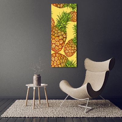 Modernes Acrylbild vertikal Ananas