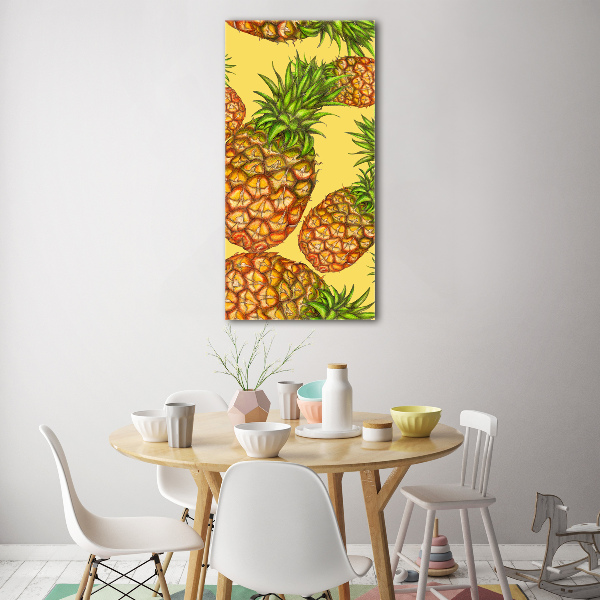Modernes Acrylbild vertikal Ananas