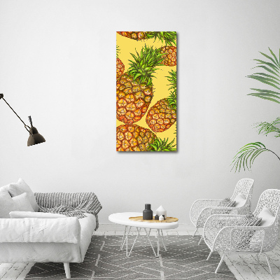 Modernes Acrylbild vertikal Ananas