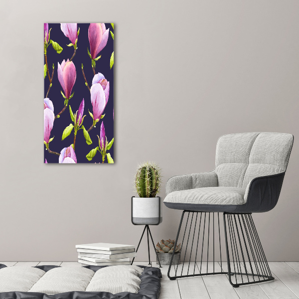 Acrylbild vertikal Magnolie