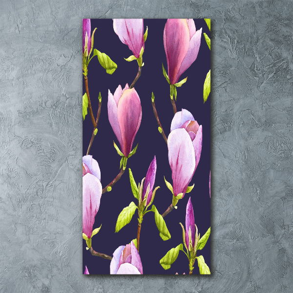 Acrylbild vertikal Magnolie