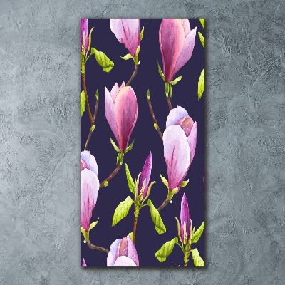Acrylbild vertikal Magnolie