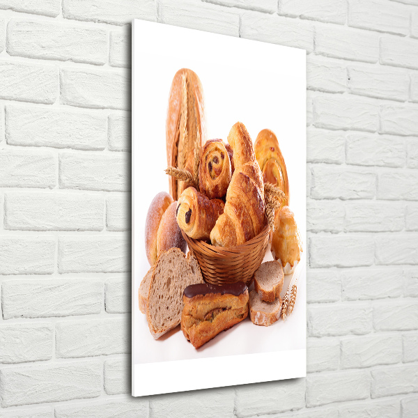 Plexiglasbilder vertikal Brot im Korb