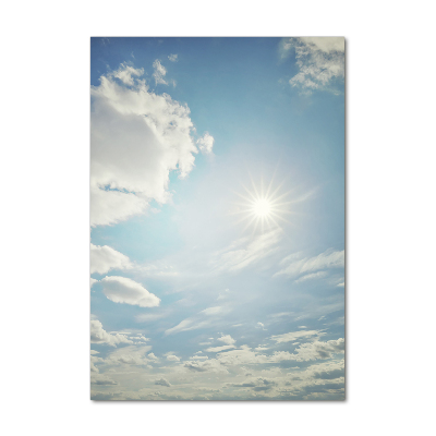 Acrylbild vertikal Die Sonne am Himmel
