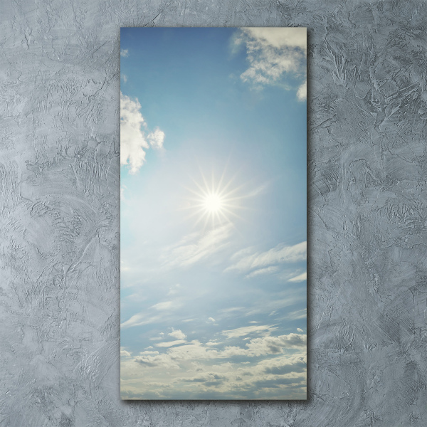 Acrylbild vertikal Die Sonne am Himmel