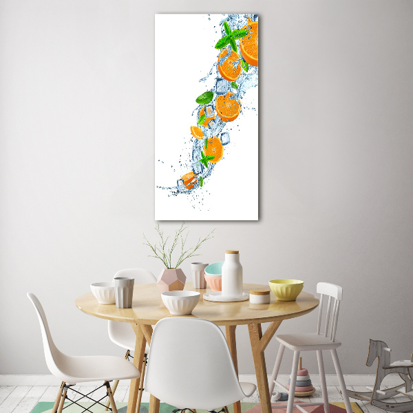 Modernes Acrylbild vertikal Orangen