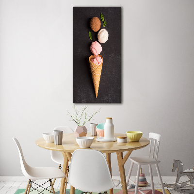 Acrylbild vertikal Eiscreme in einer Waffeltüte