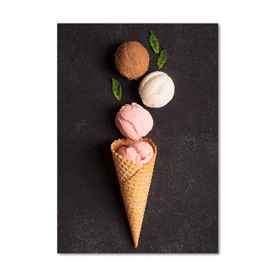 Acrylbild vertikal Eiscreme in einer Waffeltüte