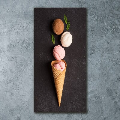 Acrylbild vertikal Eiscreme in einer Waffeltüte