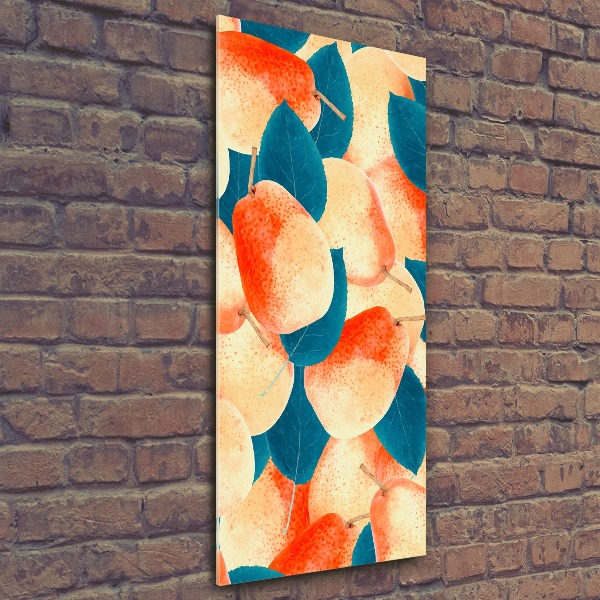 Acrylbild vertikal Birnen