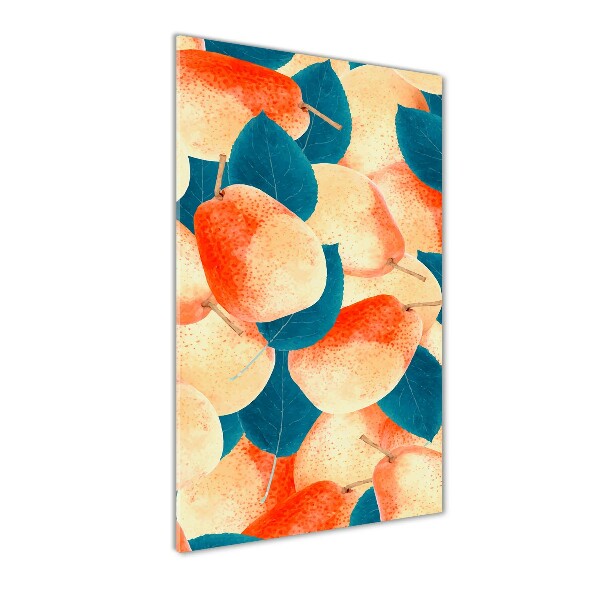 Acrylbild vertikal Birnen