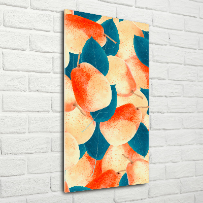 Acrylbild vertikal Birnen